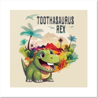 Toothasaurus Rex - king of the tooth Posters and Art